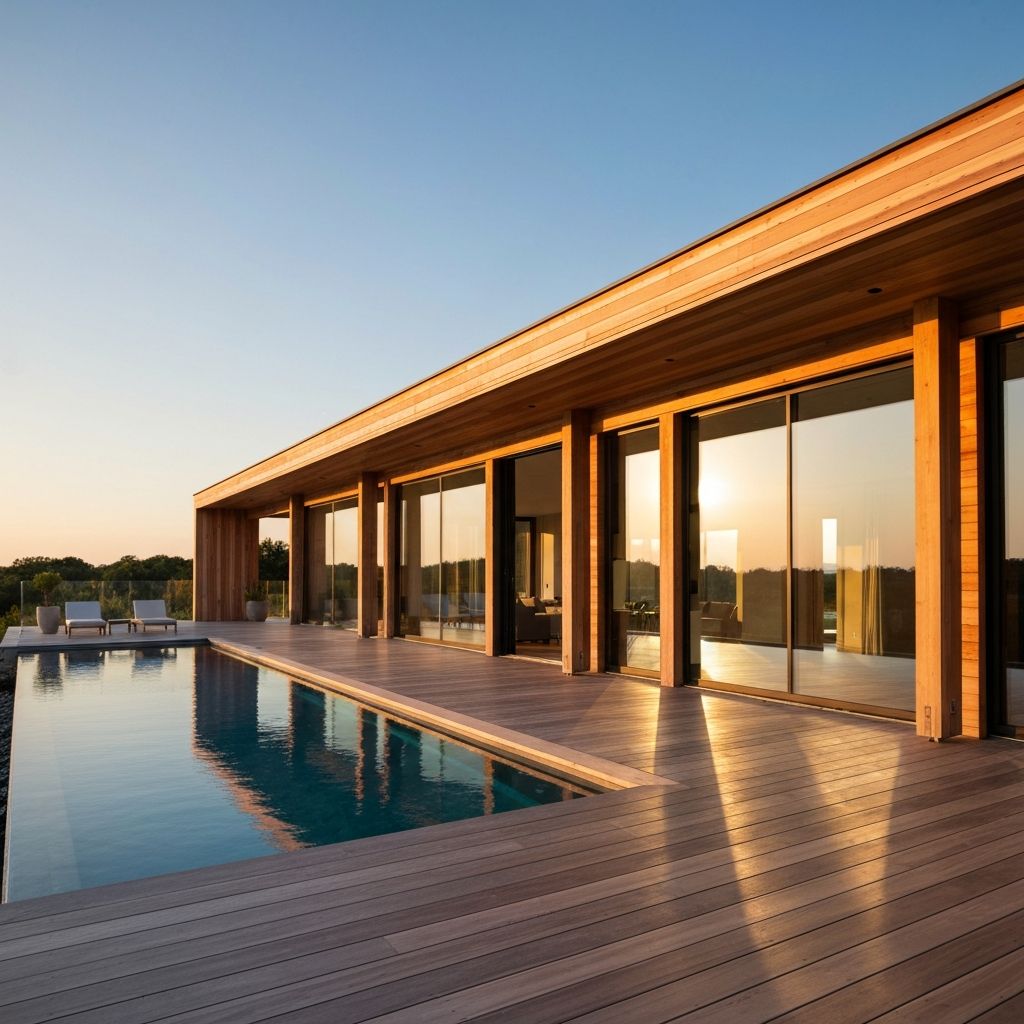 Background timber villa